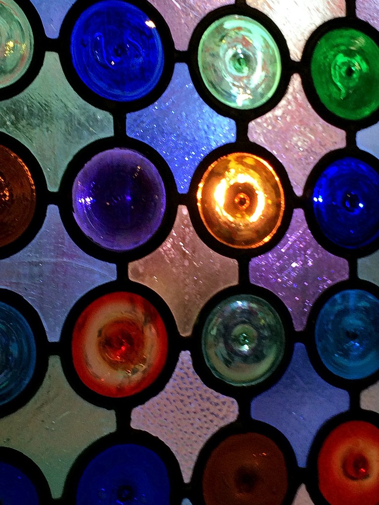 Stained glass or bottle bottoms? by homeschoolmom