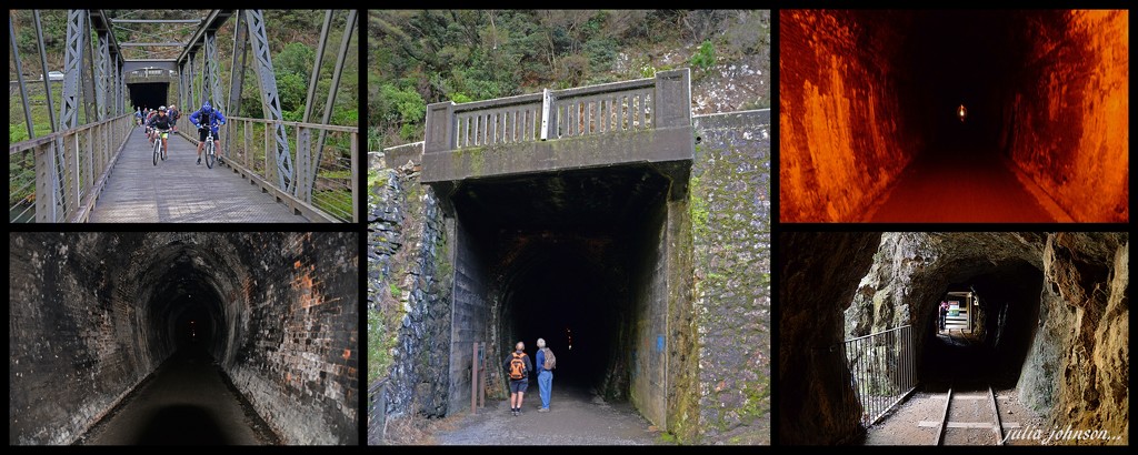 Karangahake Tunnel Collage... by julzmaioro