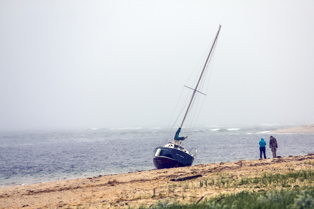 Beached Sailboat by hjbenson