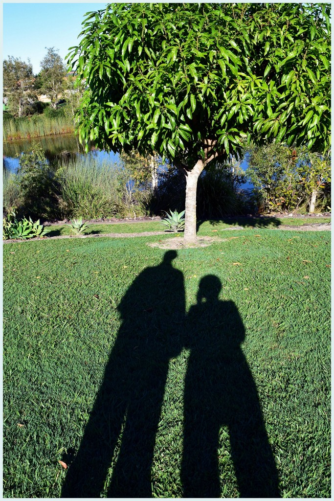 Selfie shadows at the Lake. by happysnaps