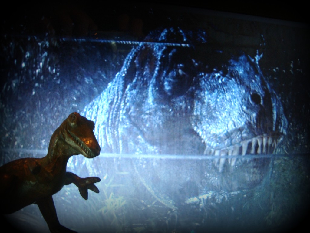 Allosaurus as T-Rex in "Jurassic Park" by mcsiegle