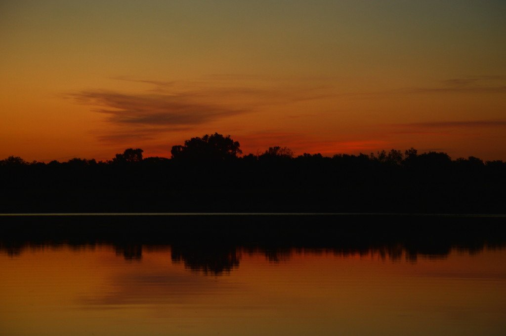 Rural Kansas Lake at Sunset by kareenking