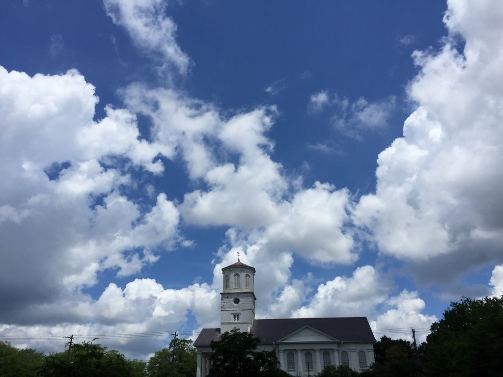 Second Presbyterian Church and summer skies, downtown Charleston, SC by congaree