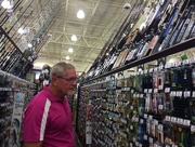 16th Jun 2015 - Jerry is happy Cabela's finally opened!  Look at all that fishing "stuff".