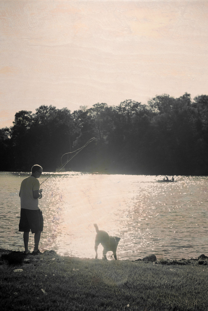 The Fisherman and his Trusty Fisherdog by alophoto