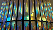 26th Jun 2015 - Pipe Organ with Reflections of Stained Glass Windows