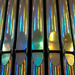 Pipe Organ with Reflections of Stained Glass Windows by fotoblah