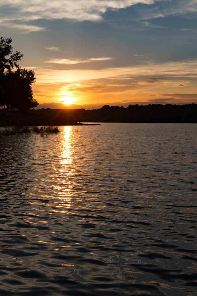 Coralville Lake sunset by lindasees
