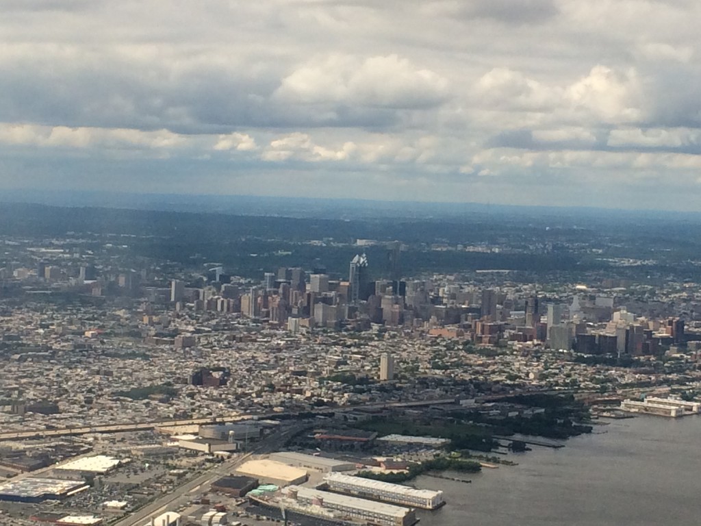 Flying into Philly by graceratliff