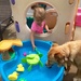 Darcy joining in on the water table fun by mdoelger