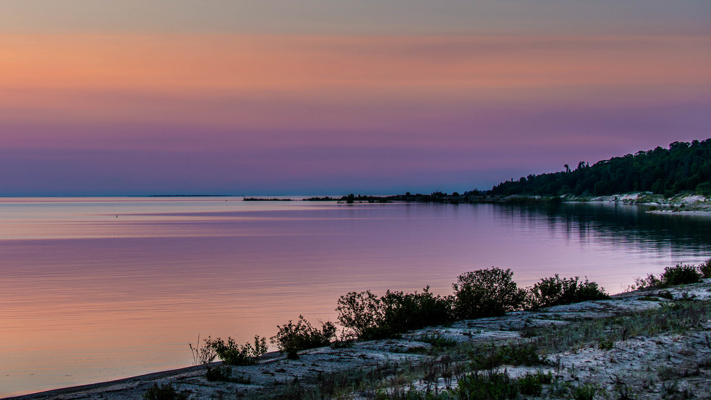 A Very Calm Sunset on Beaver Island by taffy