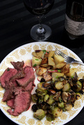 27th May 2015 - Steak and Brussels