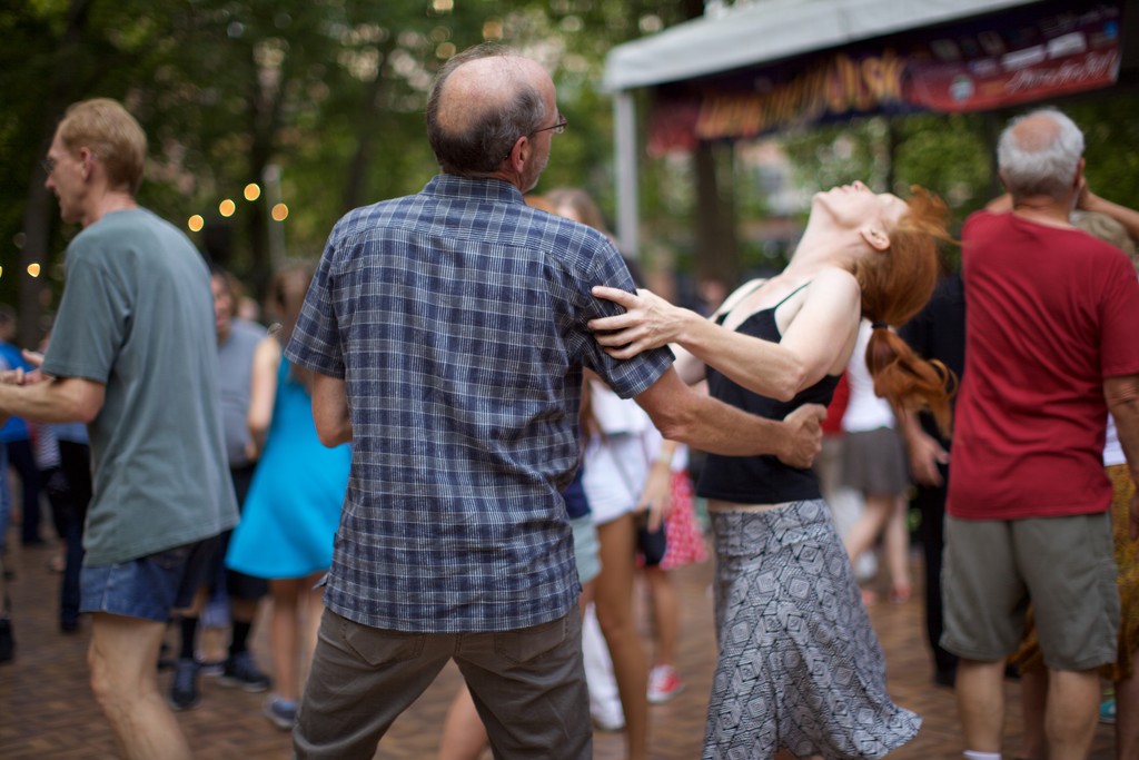 The Joy Of Dancing at Dancing til Dusk in Pioneer Square.  by seattle