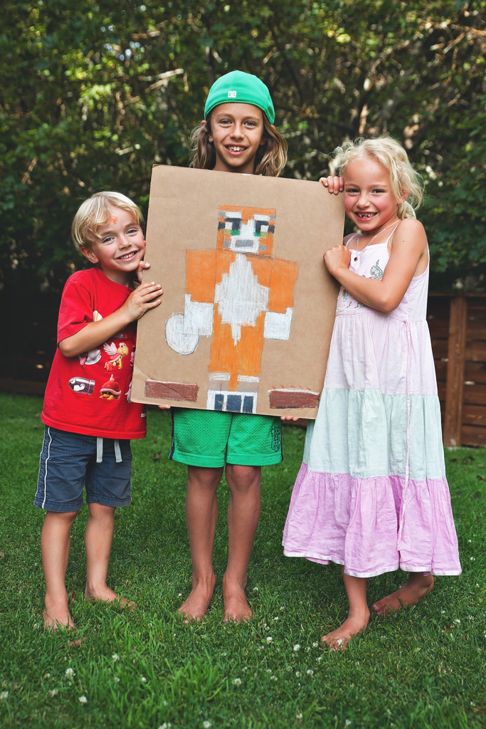 Stampy Cat with 3 of his fans by kiwichick