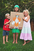 12th Jul 2015 - Stampy Cat with 3 of his fans