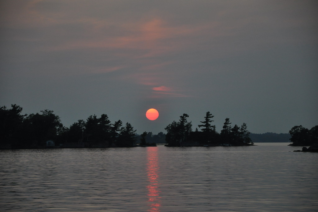 Gorgeous Sunset over the 1000 Islands by frantackaberry