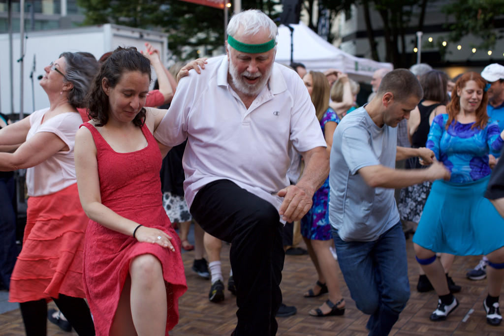  Dancing Til Dusk At Westlake Plaza With   Swingin' In the Rain w/ Dina Blade | Retro Swing by seattle