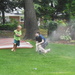 Playing in the Sprinkler by julie