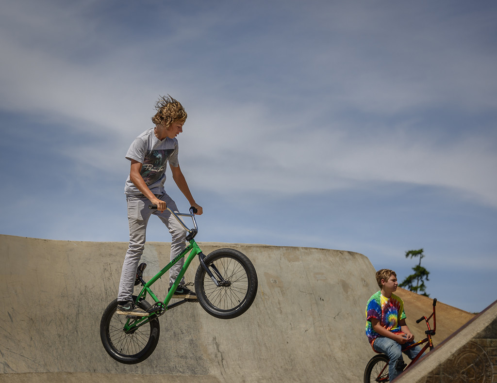 In the Air At the Bike Park by jgpittenger