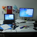 working after-hours in my messy desk :) by belucha