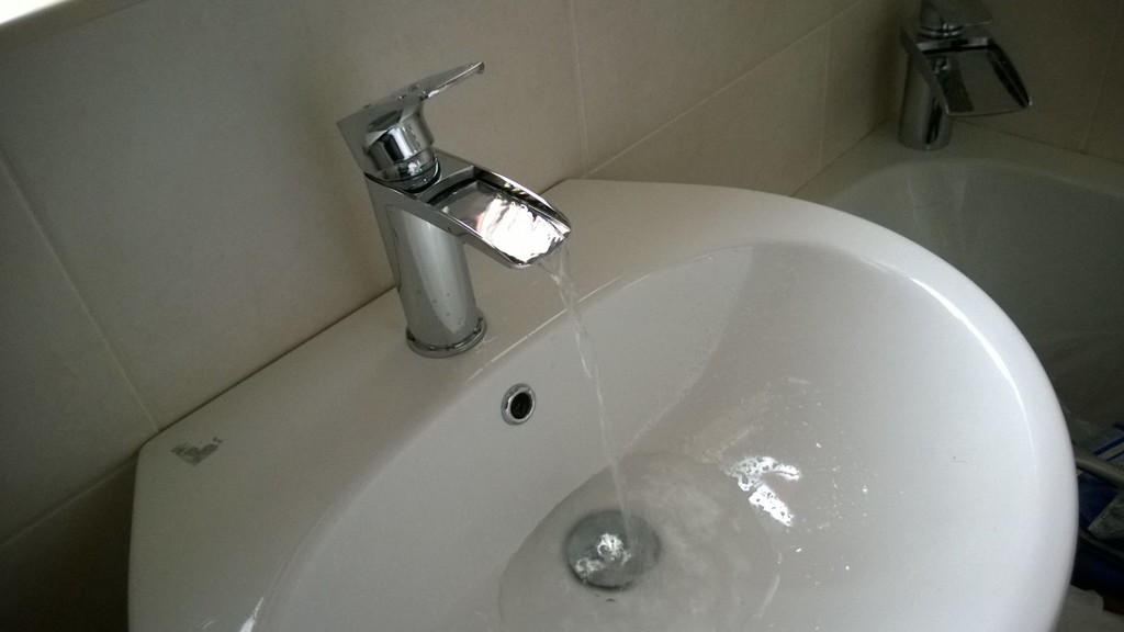 Waterfall tap fitted - bathroom day 5 by cataylor41