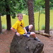 Boy on Rock, a life-like statue! by homeschoolmom
