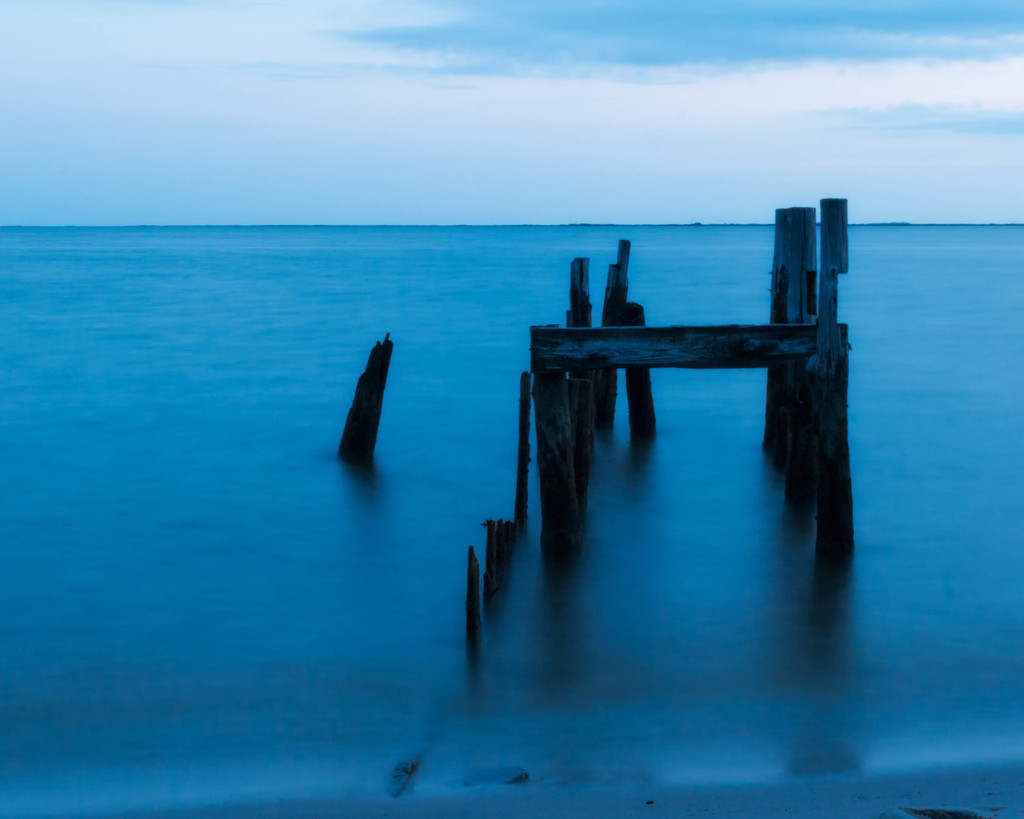 Pilings at the blue hour by shesnapped