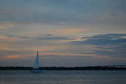 1st Aug 2015 - Sailboat at sunset, The Battery at the Ashley River, Charleston, SC