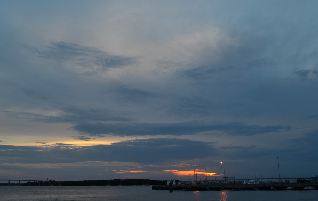 Sunset, The Battery at the mouth of the Ashley River, Charleston, SC by congaree