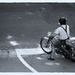 Motorcyclist in braces by seanoneill
