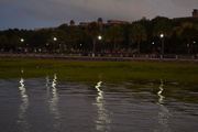5th Aug 2015 - Lamplight reflections near dusk, Waterfront Park, Charleston, SC
