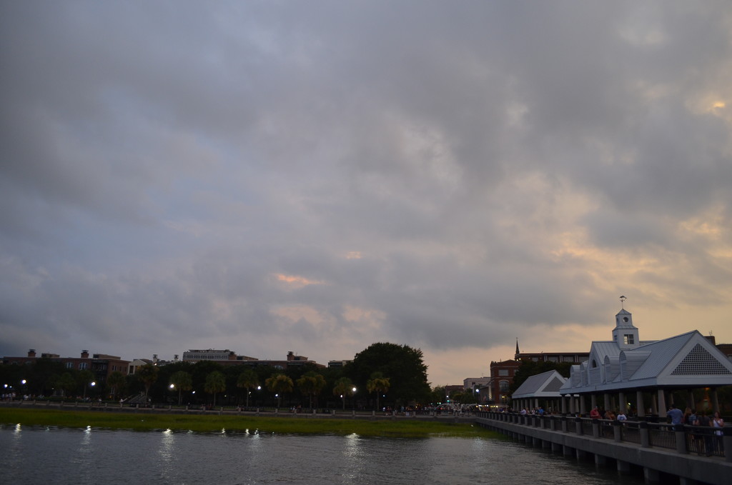 View toward Market Street from the pier at Waterfront Park, Charleston, SC by congaree