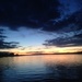 Iphone Sunset from a Moving Ferry  by frantackaberry