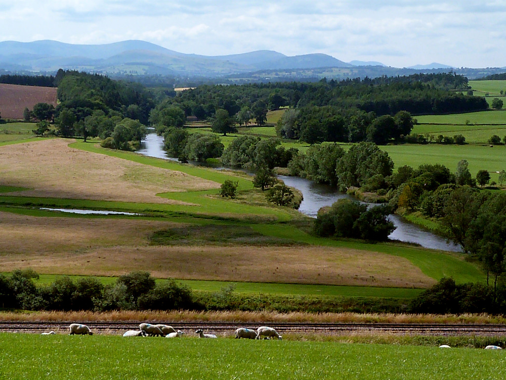 Looking down on the River Eden. by shirleybankfarm