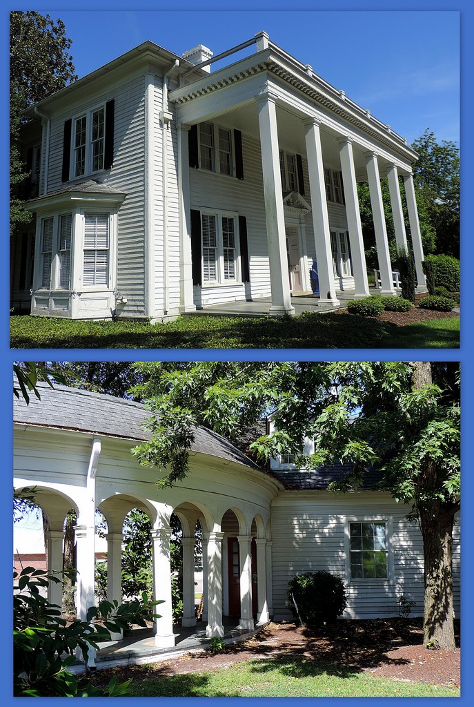 Historic Blue House, classic Southern architecture by homeschoolmom