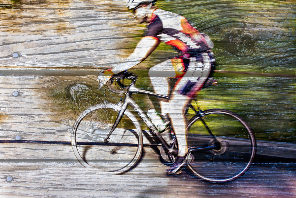 Composite Cyclist at Dyke's Marsh  by jbritt