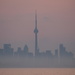 Toronto Skyline in Mist by selkie