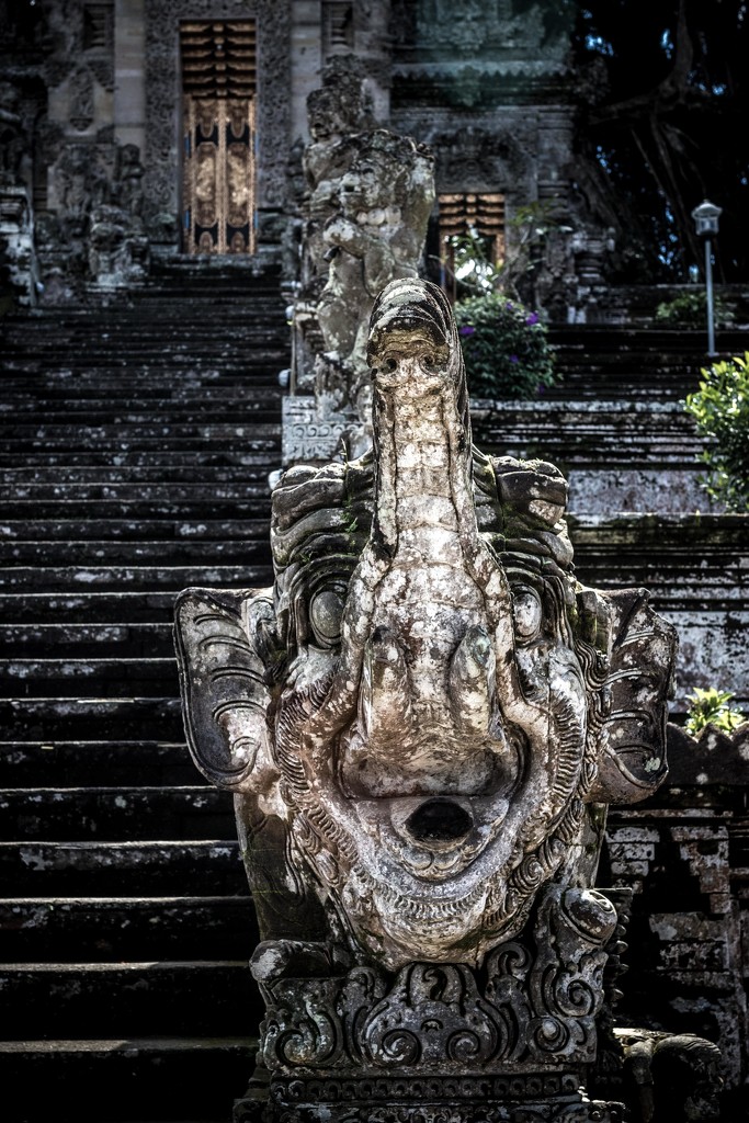 Elephant Guardians at Kehen Temple--Bali Series by darylo
