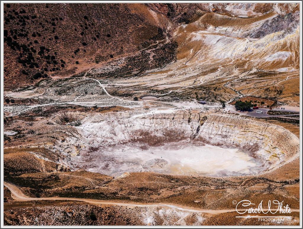 The Stefanos Crater From Nikia Village (best viewed on black) 2 by carolmw
