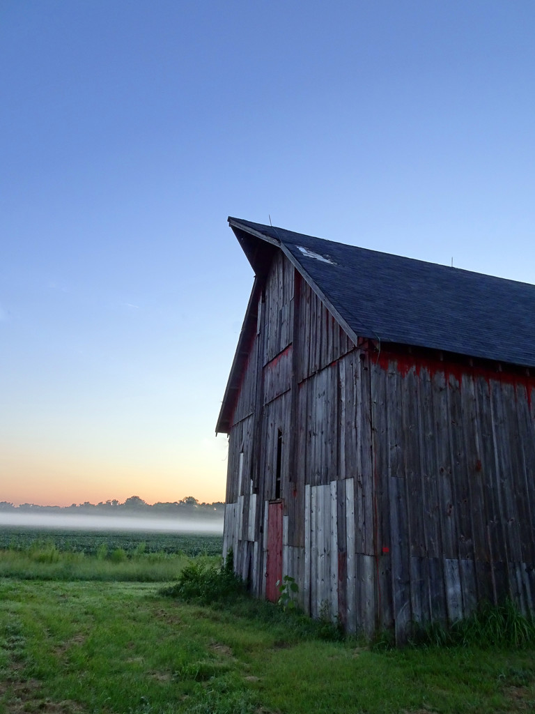 Poag Road Barn at Sunrise by jae_at_wits_end