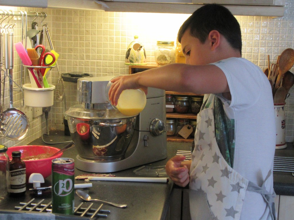 Luke baking by lellie