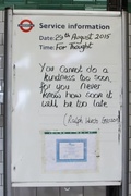 29th Aug 2015 - Service Information at Tooting Broadway