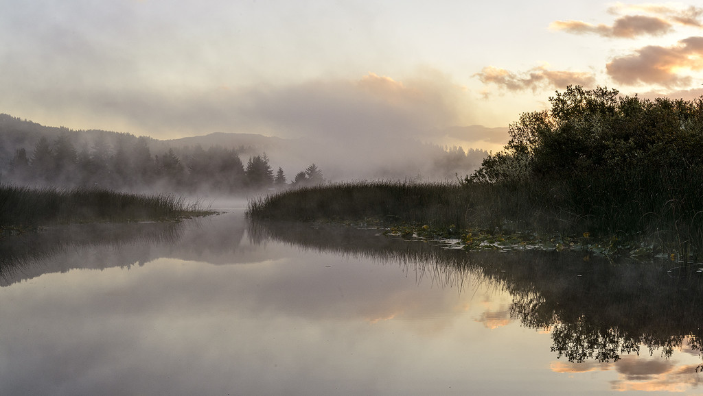 Sutton Lake Foggy Dawn by jgpittenger