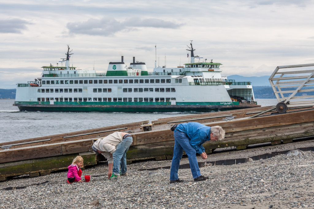 Searching for Treasure on Mukilteo Beach  by jbritt