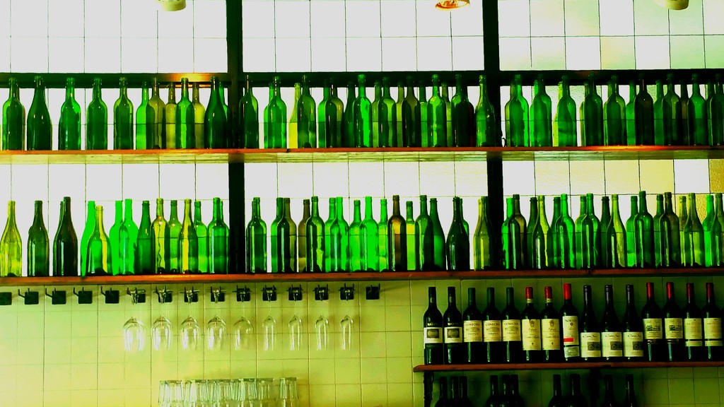 Many green bottles standing in a row... by amrita21
