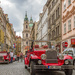 Red cars in Prague by gosia