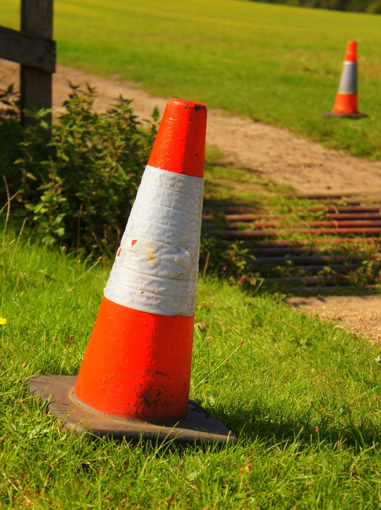 Traffic cones in the country by boxplayer
