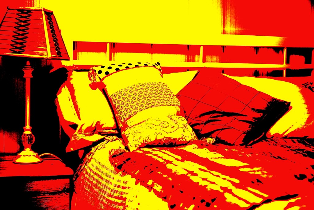 'Jinks' day bed' in colour - posterization by quietpurplehaze