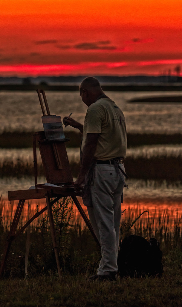 Chincoteague Sunset Painter by shesnapped