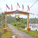 Merdeka flags on Kampung gateway by ianjb21